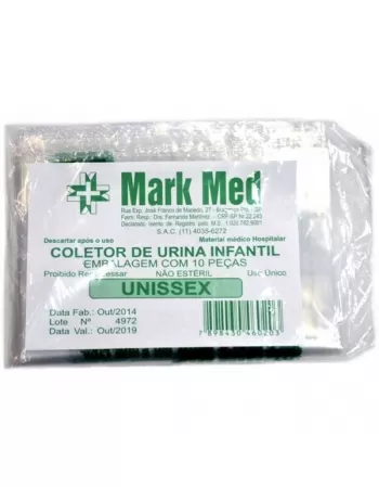 COLETOR URINA MARK MED INFANTIL FEMININO C/10