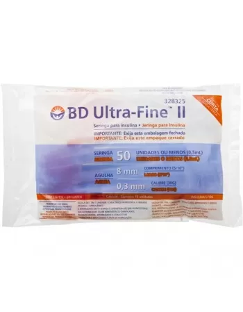 SERINGA BD INS U-FINE 50UI AG 8MM 10X10