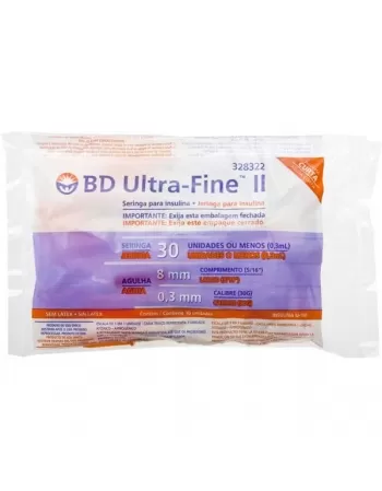 SERINGA BD INS U-FINE 30UI AG 8MM 10X10