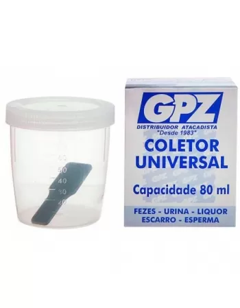 COLETOR UNIVERSAL GPZ C/CAIXA 80ML C/100