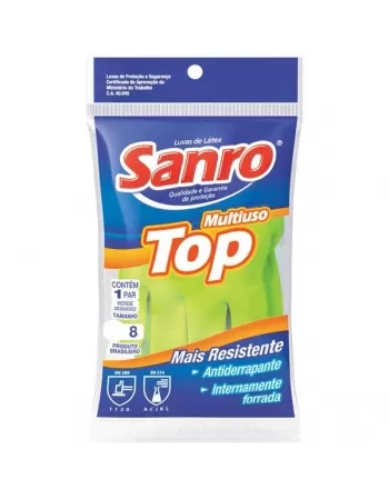 LUVA PROFISSIONAL SANRO VERDE AD FORR TOP LONGA - P