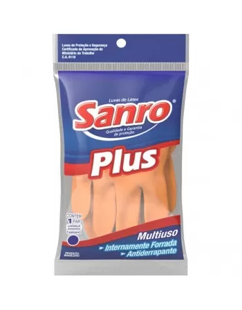 LUVA PROFISSIONAL SANRO LARANJA FORR PLUS - P