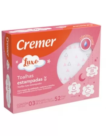 TOALHA LUXO ESTAMP MENINA CX 12X3