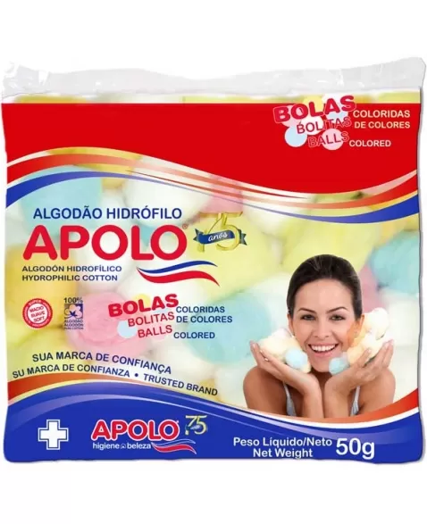 ALGODAO APOLO BOLA COLORIDO - 50GR