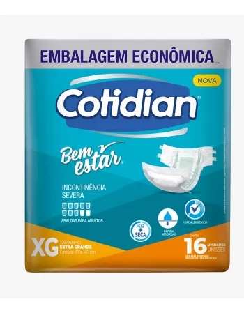 FRALDA COTIDIAN BEM ESTAR 4X16 EG