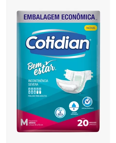 FRALDA COTIDIAN BEM ESTAR M C/4