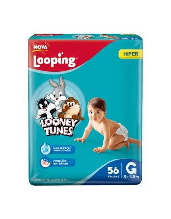 FRALDA LOOPING LOONEY TUNES HIPER C/56 - G