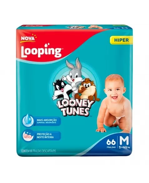 FRALDA LOOPING LOONEY TUNES HIPER C/66 - M