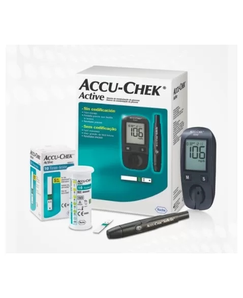 KIT ACCU-CHEK ACTIVE MG/DL C/10 TIRAS *(NOVO)