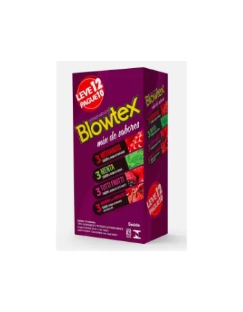 PRESERVATIVO BLOWTEX MIX DE SABORES L12P10