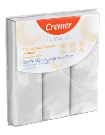 FRALDA PREMIUM BRANCA 70X70 CX 10X3