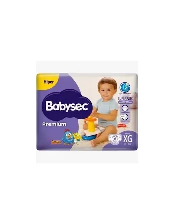 FRALDA BABYSEC PREMIUM HIPER XG 2X56