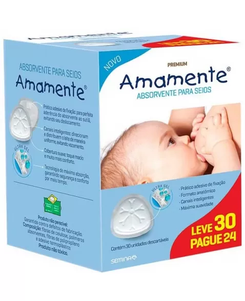 ABSORVENTE AMAMENTE DESCARTAVEL L30 P24