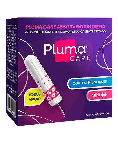 ABSORVENTE INTERNO PLUMA CARE MINI C/8