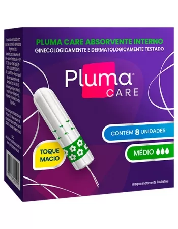 ABSORVENTE INTERNO PLUMA CARE MÉDIO C/8