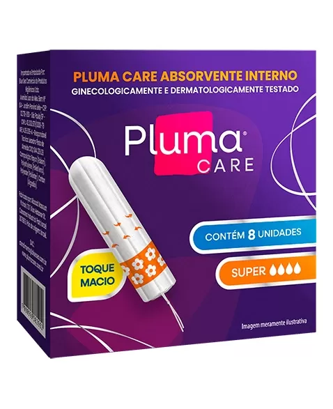 ABSORVENTE INTERNO PLUMA CARE SUPER C/8