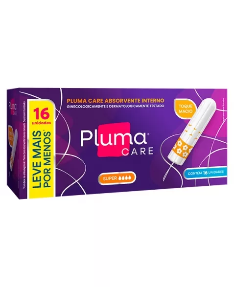 ABSORVENTE INTERNO PLUMA CARE SUPER 24 X 16