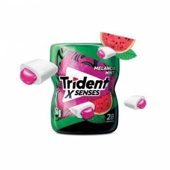 CHICLE TRIDENT GAR XSENSES MELANCIA MENTA 54G