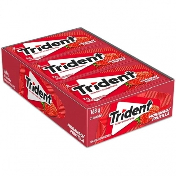 CHICLE TRIDENT MORANGO DISPLAY C/21 UND