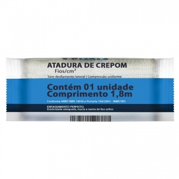 ATADURA CREPE NEVE 13F. 06CMX1,8MT (NOVO)
