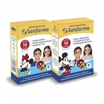 PROTETOR OCULAR SANFARMA MICKEY E MINNIE INF C/10