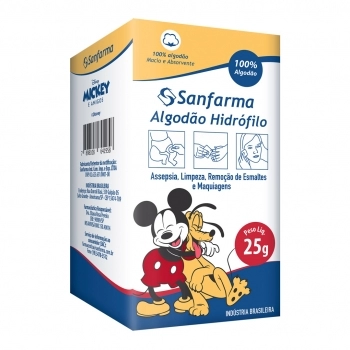 ALGODAO SANFARMA MICKEY HIDROFILO -  25GR