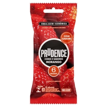 PRESERVATIVO PRUDENCE C & S MORANGO C/6