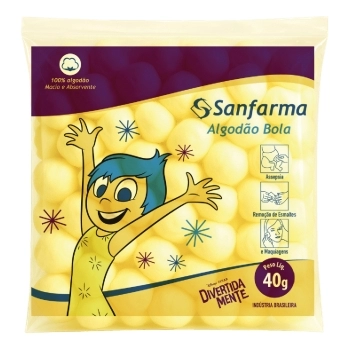 ALGODAO SANFARMA DIVERTIDAMENTE BOLA COLORIDO  - 40GR