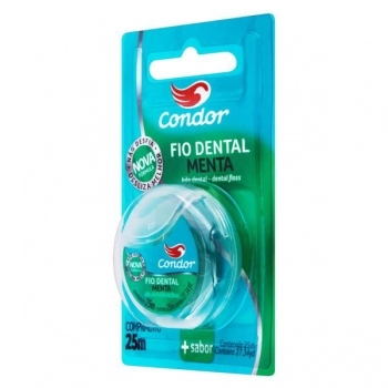 FIO DENTAL CONDOR L50MP25M MENTA/CARVAO ATIVADO