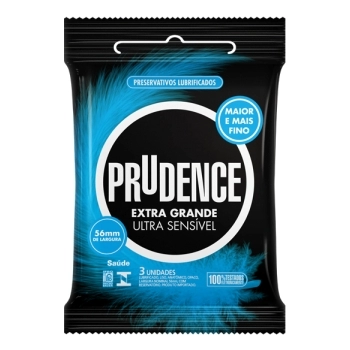 PERSERVATIVO PRUDENCE EXTRA GRANDE ULTRA SENSÍVEL C/3