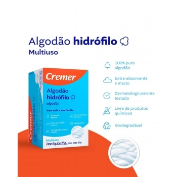 ALGODAO CREMER HIDROFILO - 25GR