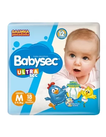 FRALDA BABYSEC ULTRA JUMBINHO C/18 - M