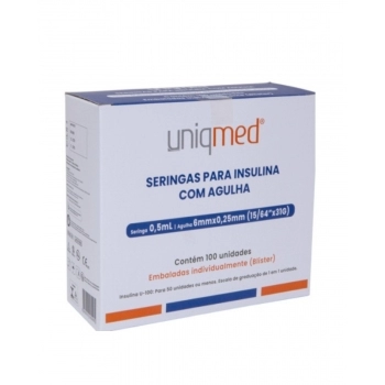 SERINGA UNIQMED 30UI AG 6MM 10X10