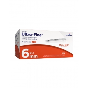 SERINGA EMBECTA INS U-FINE 100UI AG 6MM 10X10
