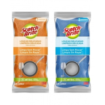 ESPONJA SCOTCH BRITE PET NÃO RISCA - SORTIDAS