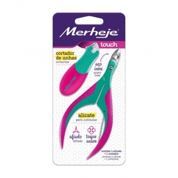 ALICATE TOUCH C/CORTADOR VERDE/PINK