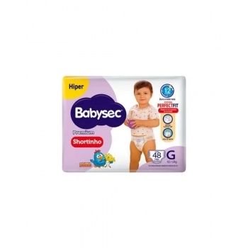 FRALDA BABYSEC PREMIUM SHORTINHO HIPER G 2X48