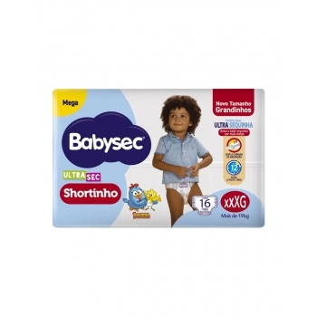 FRALDA BABYSEC PREMIUM SHORTINHO MEGA XXXG 6X16