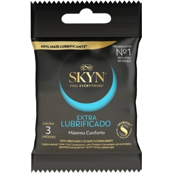 PRESERVATIVO SKYN EXTRA LUBRIFICADO C/3