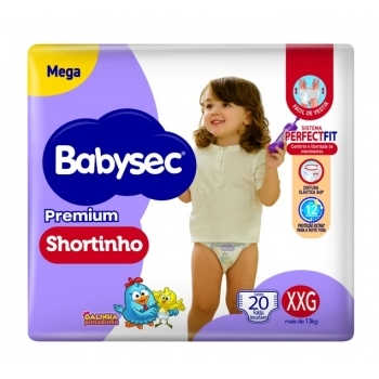 FRALDA BABYSEC PRM SHORTINHO MEGA C/20 - XXG IMP