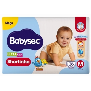 FRALDA BABYSEC ULTRA SHORTINHO MEGA M C/26