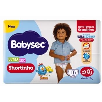 FRALDA BABYSEC ULTRA SHORTINHO MEGA XXXG C/16 IMP