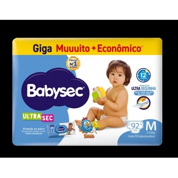 FRALDA BABYSEC ULTRA GIGA M 2X92