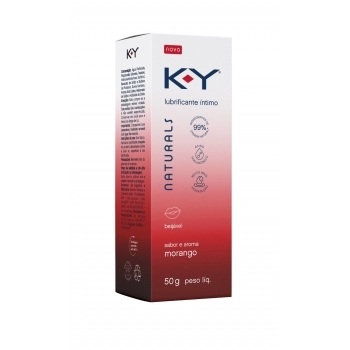 LUBRIFICANTE KY INTIMO NATURALS MORANGO 50G