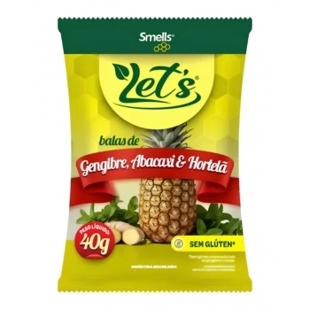 BALA SMELLS GENGIBRE E ABACAXI HORTELA C/12 40G