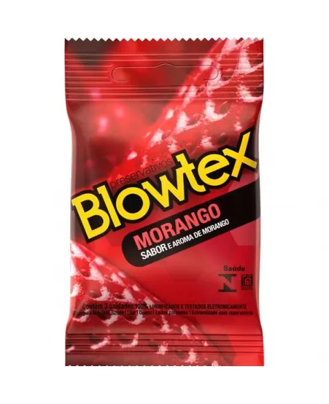 PRESERVATIVO BLOWTEX MORANGO C/3