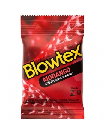 PRESERVATIVO BLOWTEX MORANGO C/3
