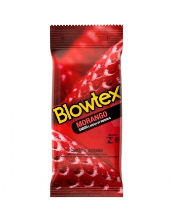 PRESERVATIVO BLOWTEX MORANGO C/6