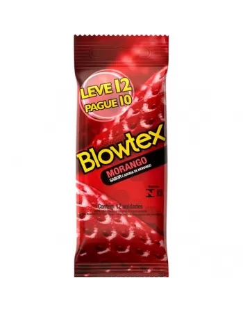 PRESERVATIVO BLOWTEX MORANGO L12P10 6X12