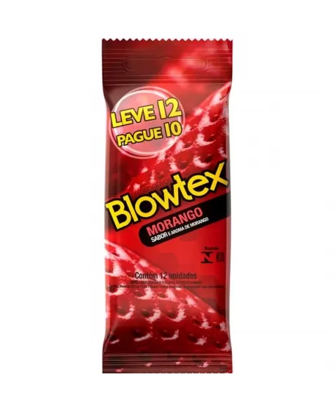 PRESERVATIVO BLOWTEX MORANGO L12P10 6X12